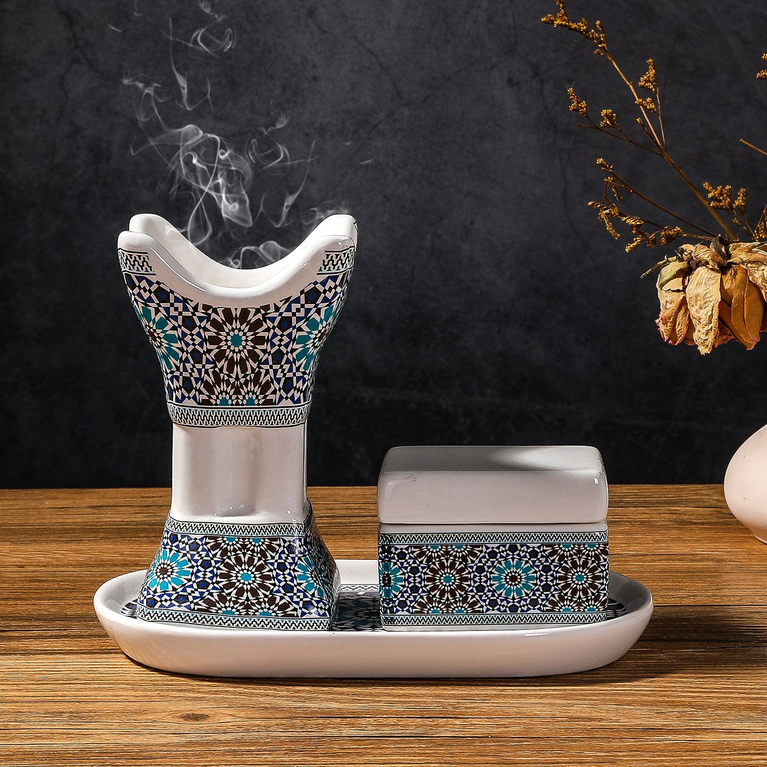 Incense Holder - Набор керамических арабских курильниц с принтом